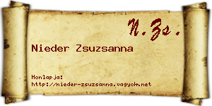 Nieder Zsuzsanna névjegykártya