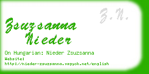 zsuzsanna nieder business card